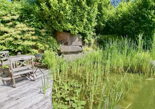 Sitzplatz am Teich