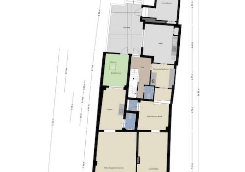 Grundriss rechts Ladenlokal links evtl Wohnraum