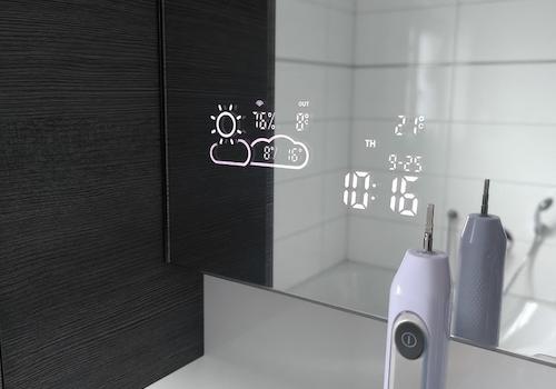 Badspiegel mit Echtzeitwetter