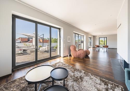 Vermietung Penthouse | Blick aus dem Wohnzimmer