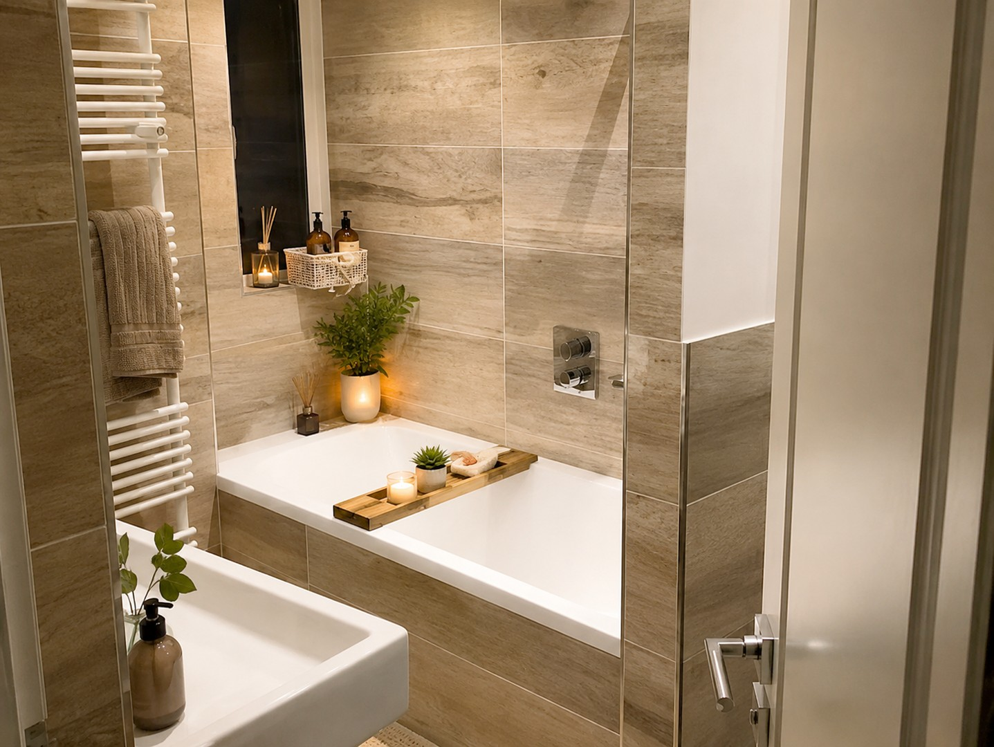 Badezimmer mit Badewanne