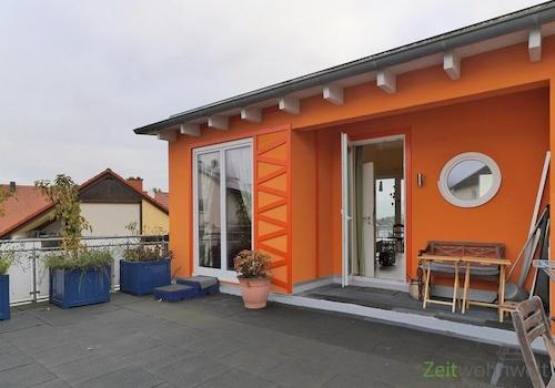 die hintere Dachterrasse
