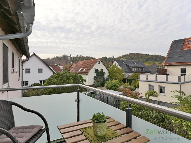 Balkonausblick im Herbst