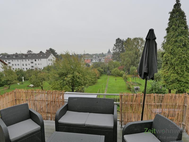 regentrüber Blick vom Balkon