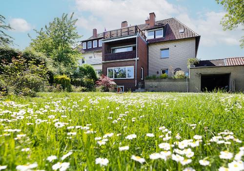 Hausansicht Garten