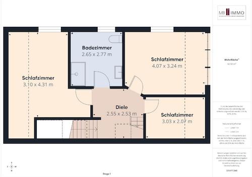 Grundriss Obergeschoss