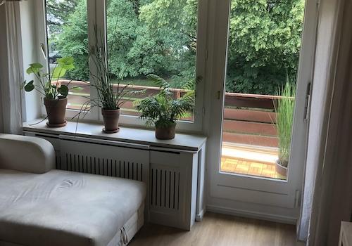 Blick aus dem Wohnzimmer