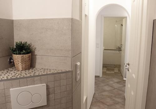 Blick aus der Toilette