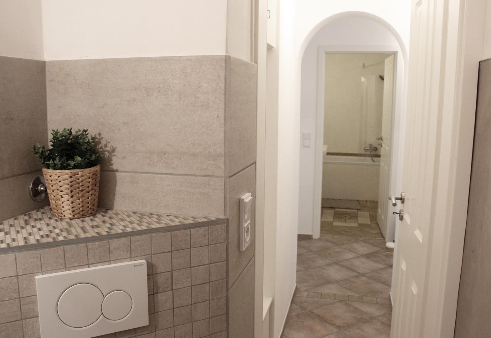 Blick aus der Toilette