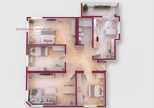 Immobilie in Leipzig zu verkaufen_4-Raumwohnung_Rosenberg Immobilien Leipzig_Grundriss