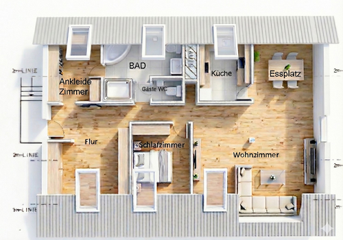 Grundriss 3 D