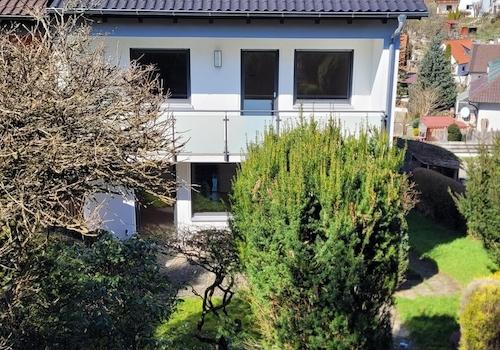 Rückansicht vom Garten