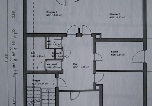 Wohnungsaufteilung
