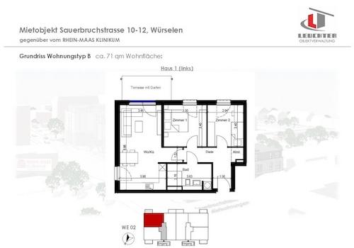 Grundriß Wohnungseinheit WE 02