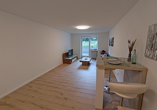 Küche + Wohnzimmer