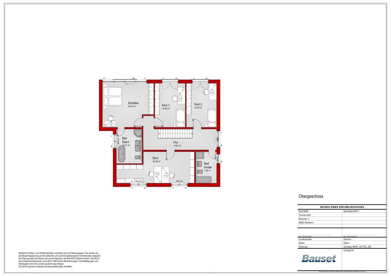 Grundrissvorschlag Obergeschoss