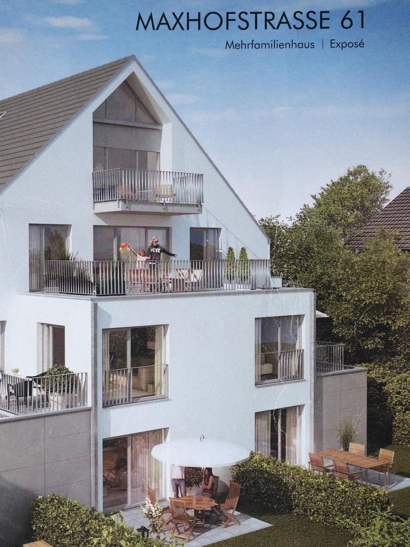 Gartenansicht Verkaufsprospekt