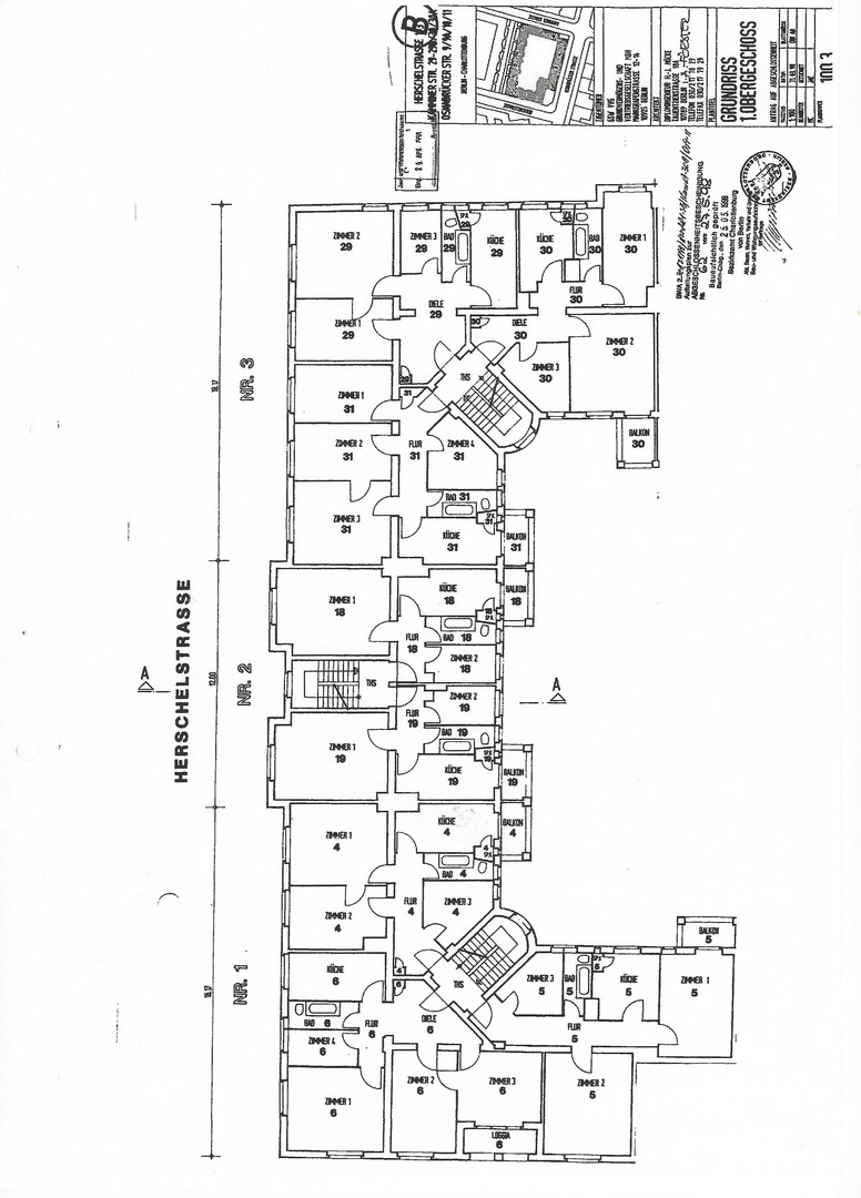 Grundriss, Flurkarte Whg. 19