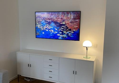 Wohnzimmer mit The Frame