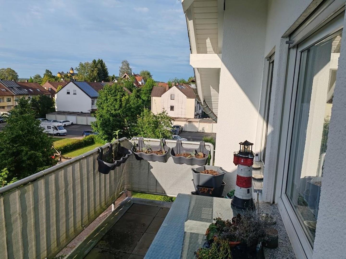 Balkon mit Schlossblick