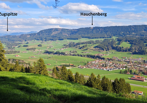 Blick auf Weitnau vom Sonneck
