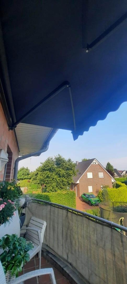 Balkon mit Markise