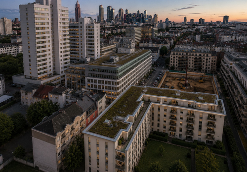vor der Skyline Frankfurts