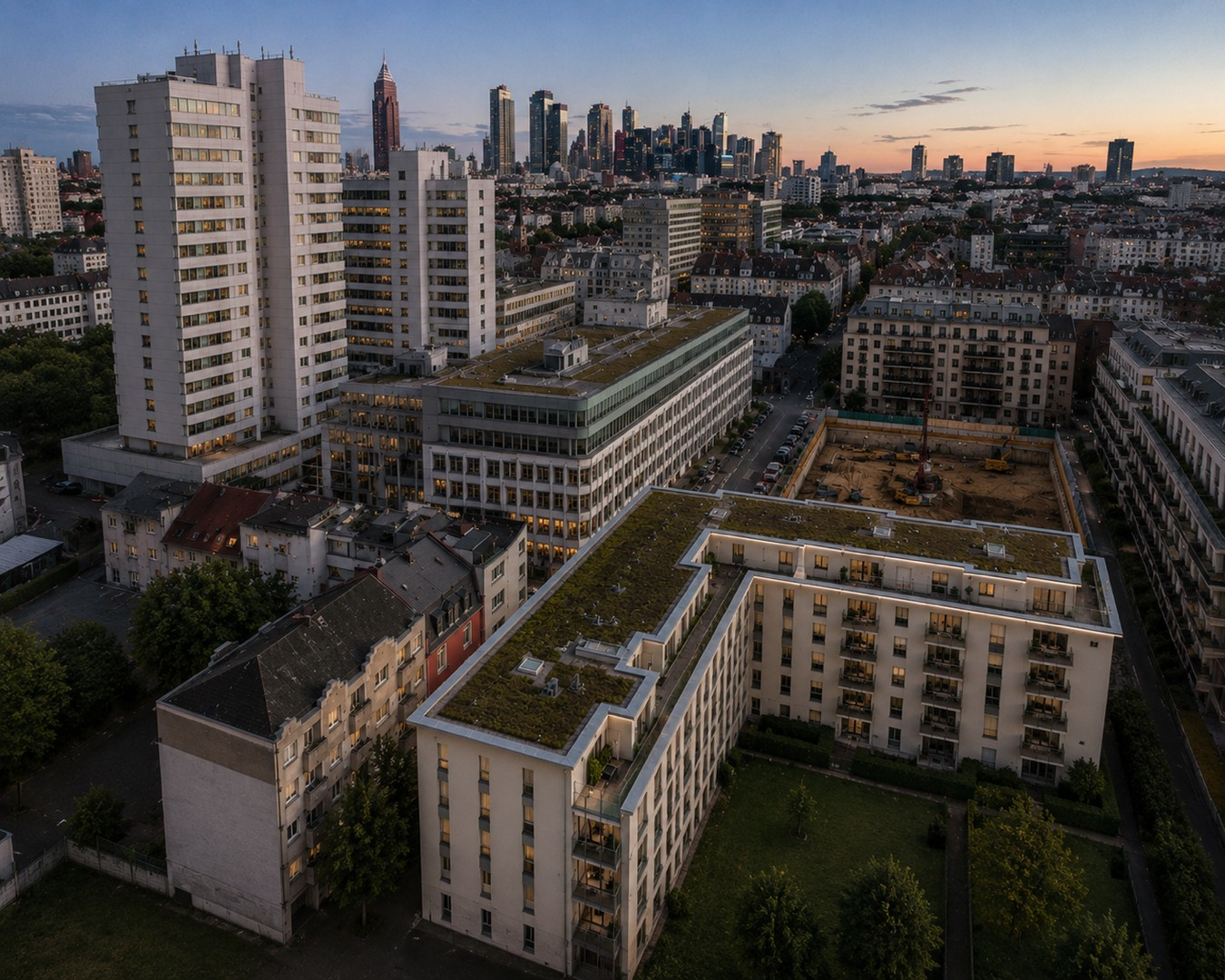 vor der Skyline Frankfurts