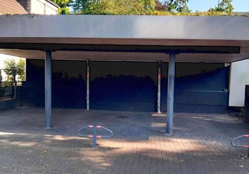 Dreier-Carport bepflanzt