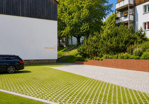 Ansicht Parkplätze