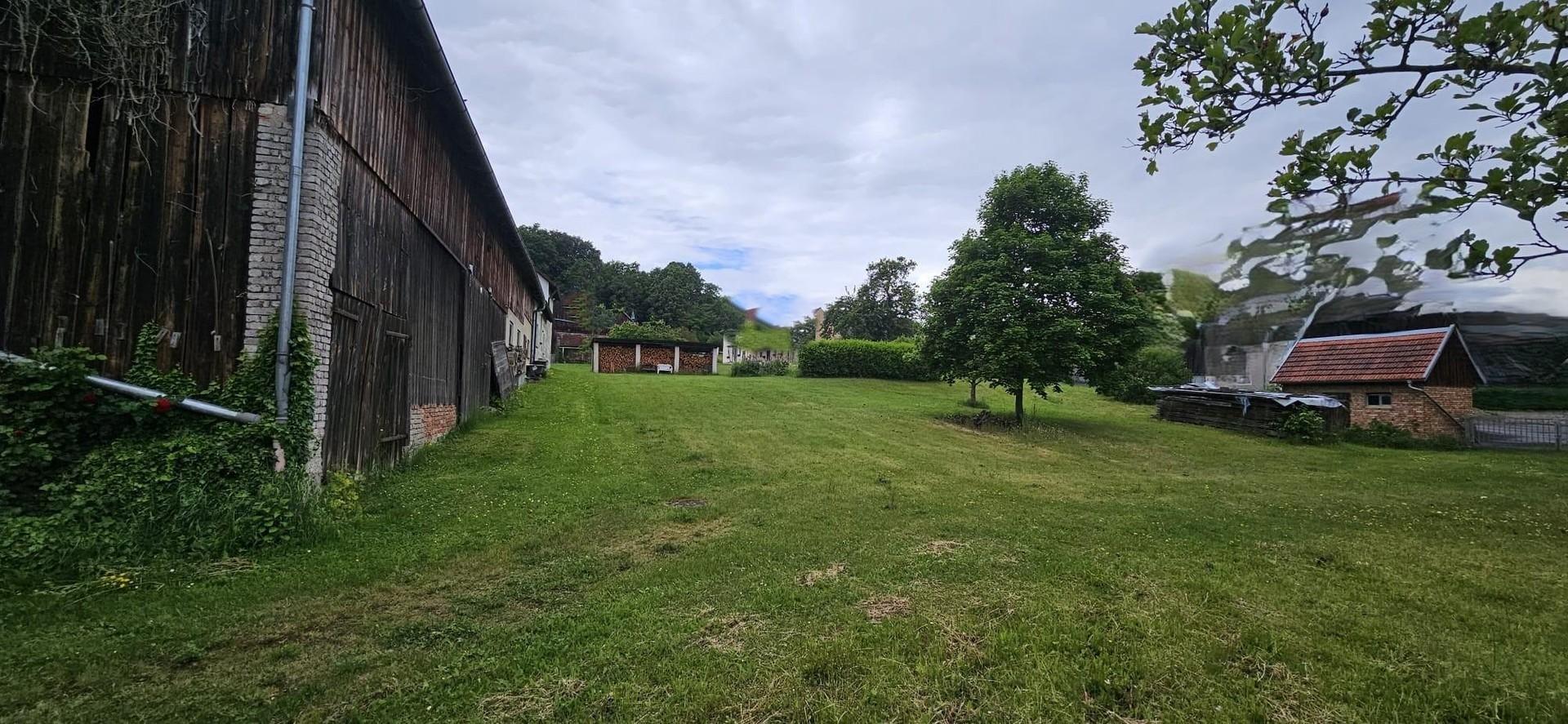 Ansicht Wiese/Garten/Holzlager