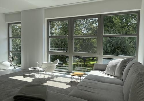 Wohnzimmer-Blick Privatgarten