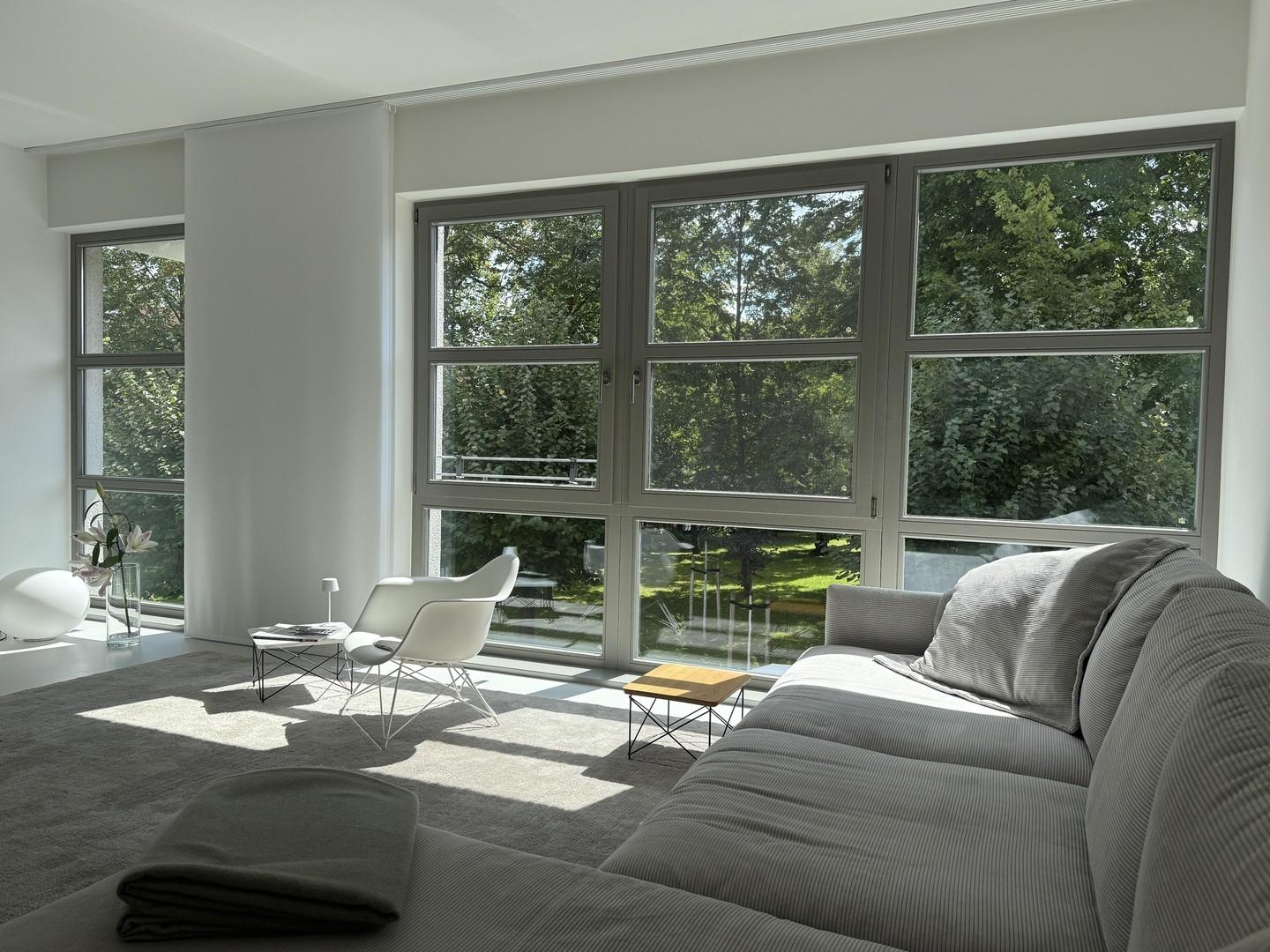 Wohnzimmer-Blick Privatgarten
