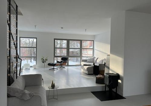Wohnzimmer-Blick Privatgarten