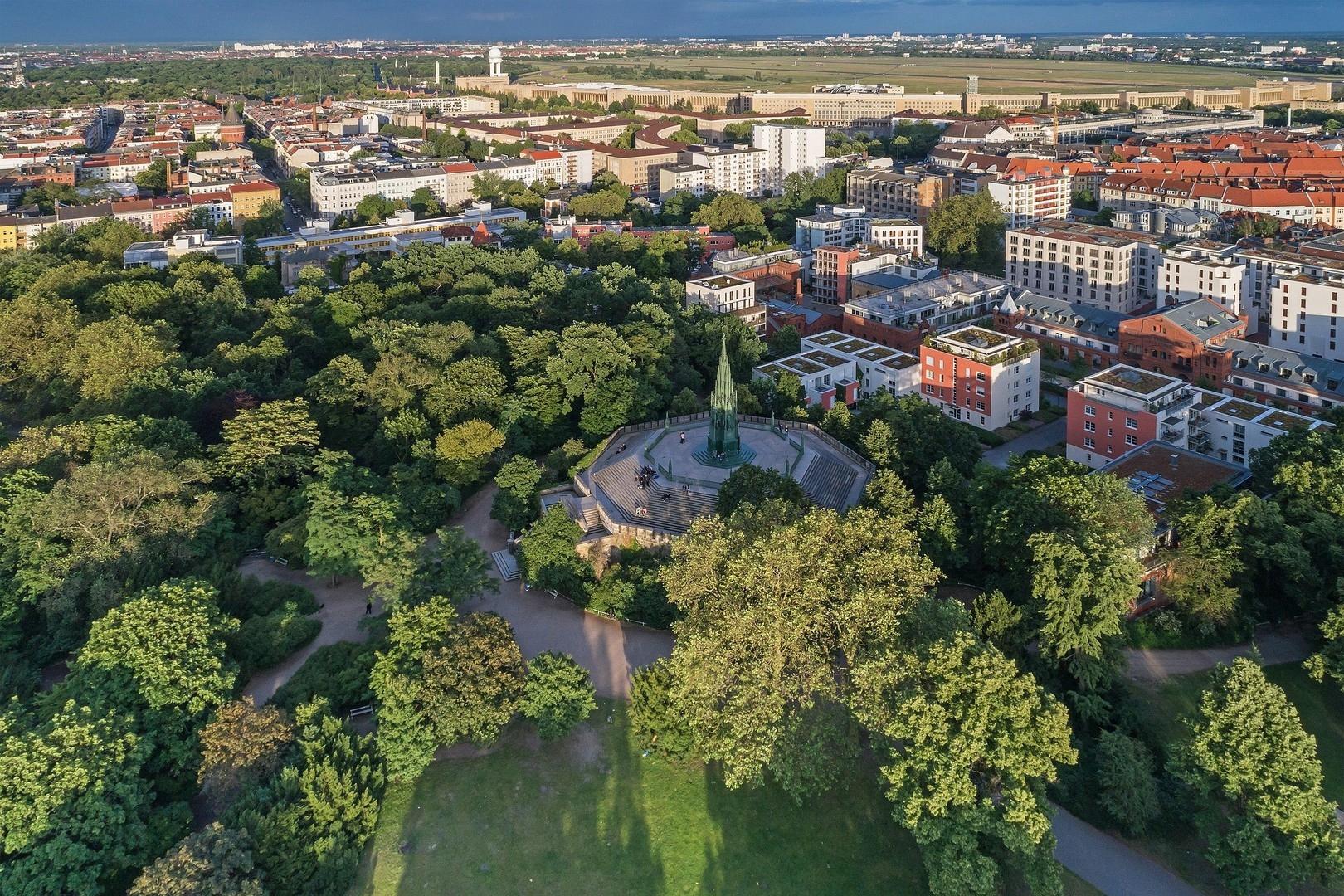 Luftbild Park und Quartier