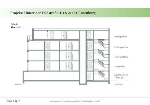 Schnitt Haus 1 & 2 