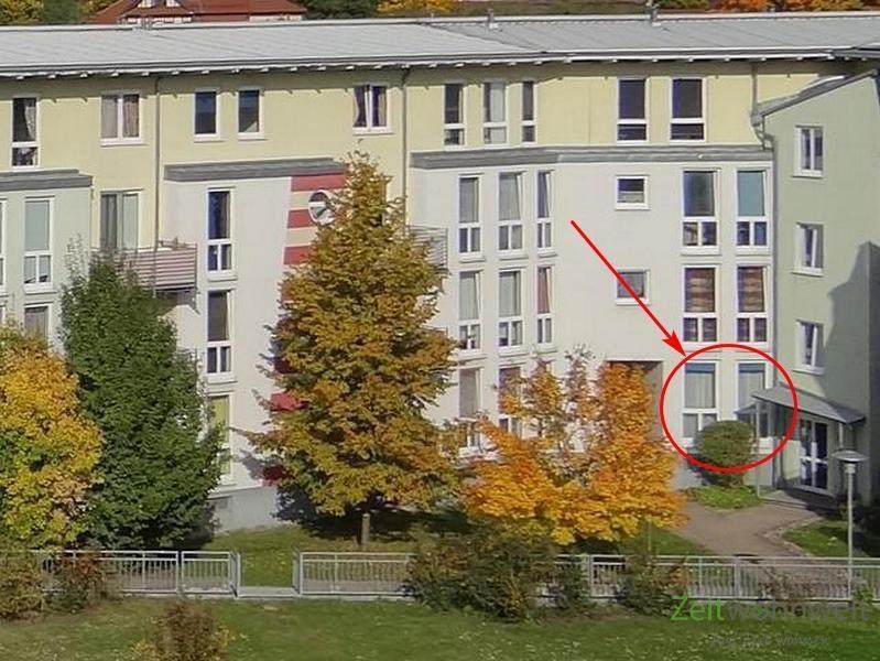 Außenansicht mit Markierung