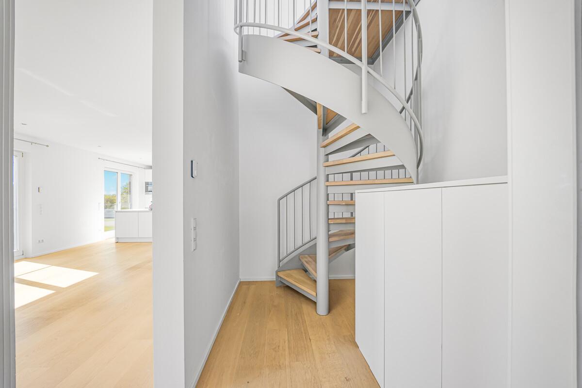 Wendeltreppe zur Dachterrasse