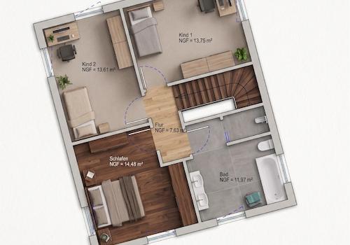 Haus 5 OG Plan 3D