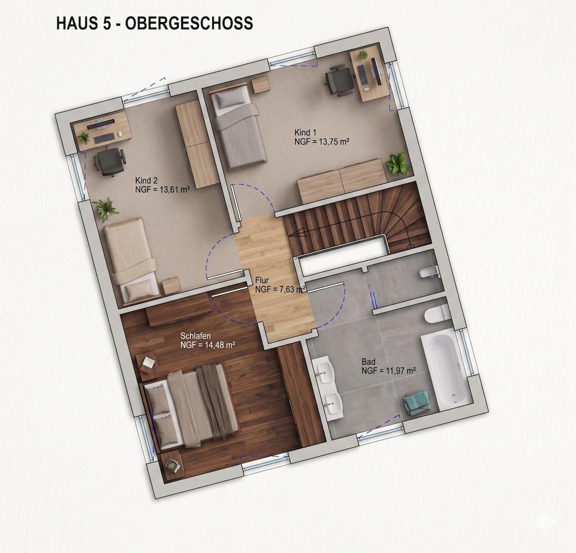 Haus 5 OG Plan 3D