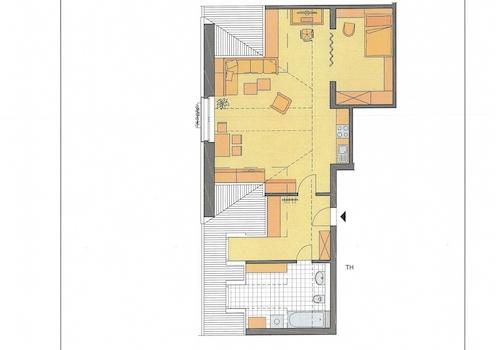 Grundriss mit Möblierung