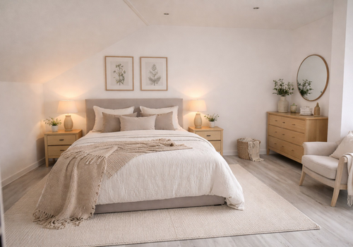 Schlafzimmer mit KI generiert
