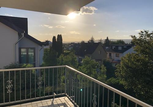 Sonnenuntergang auf dem Balkon