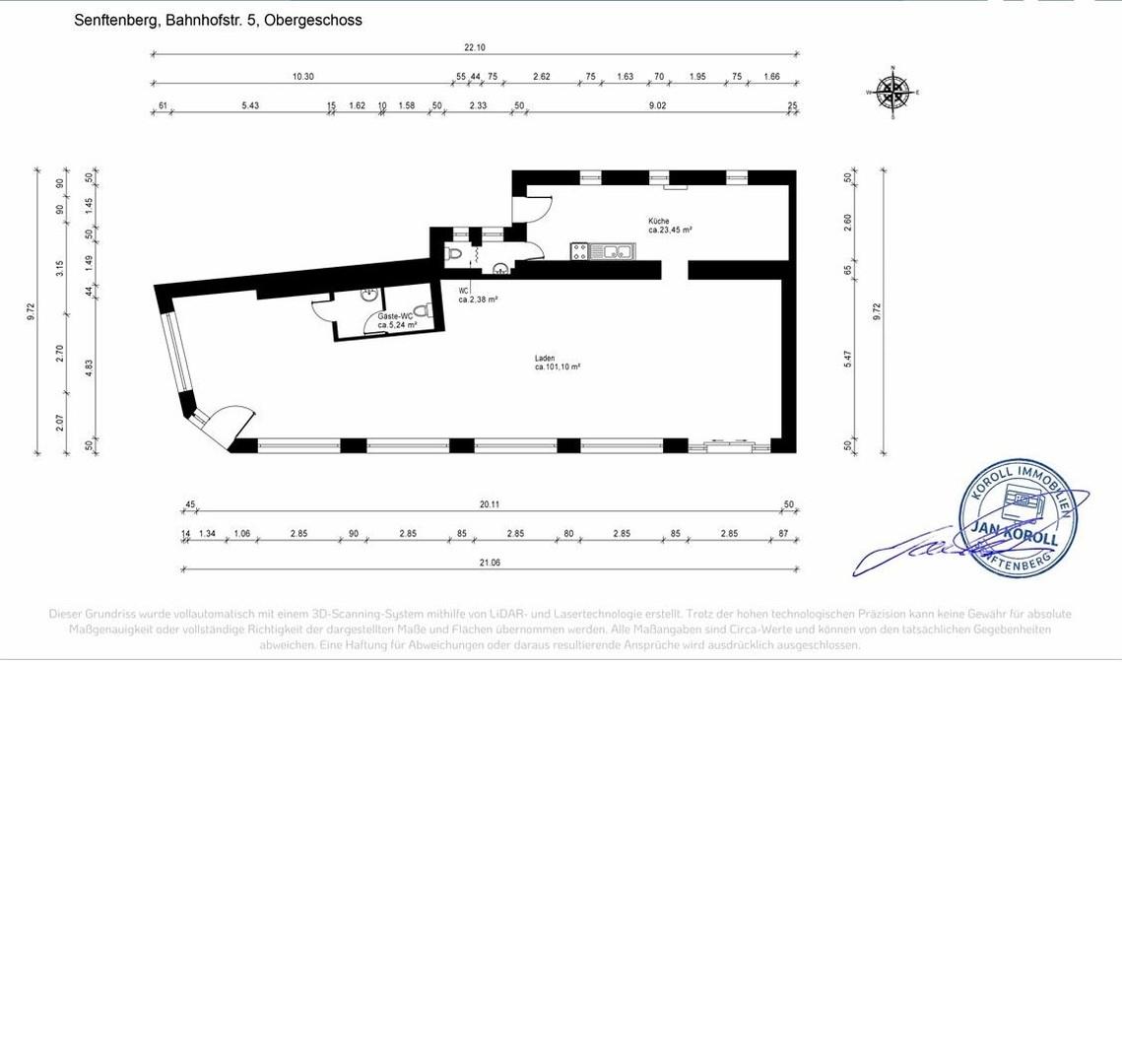 Grundriss Gewerbeeinheit