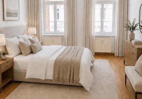 Schlafzimmer virtuell möbliert