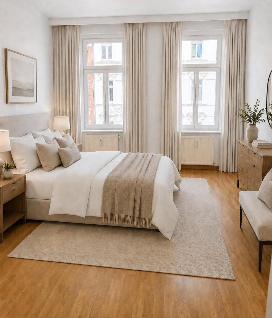 Schlafzimmer virtuell möbliert