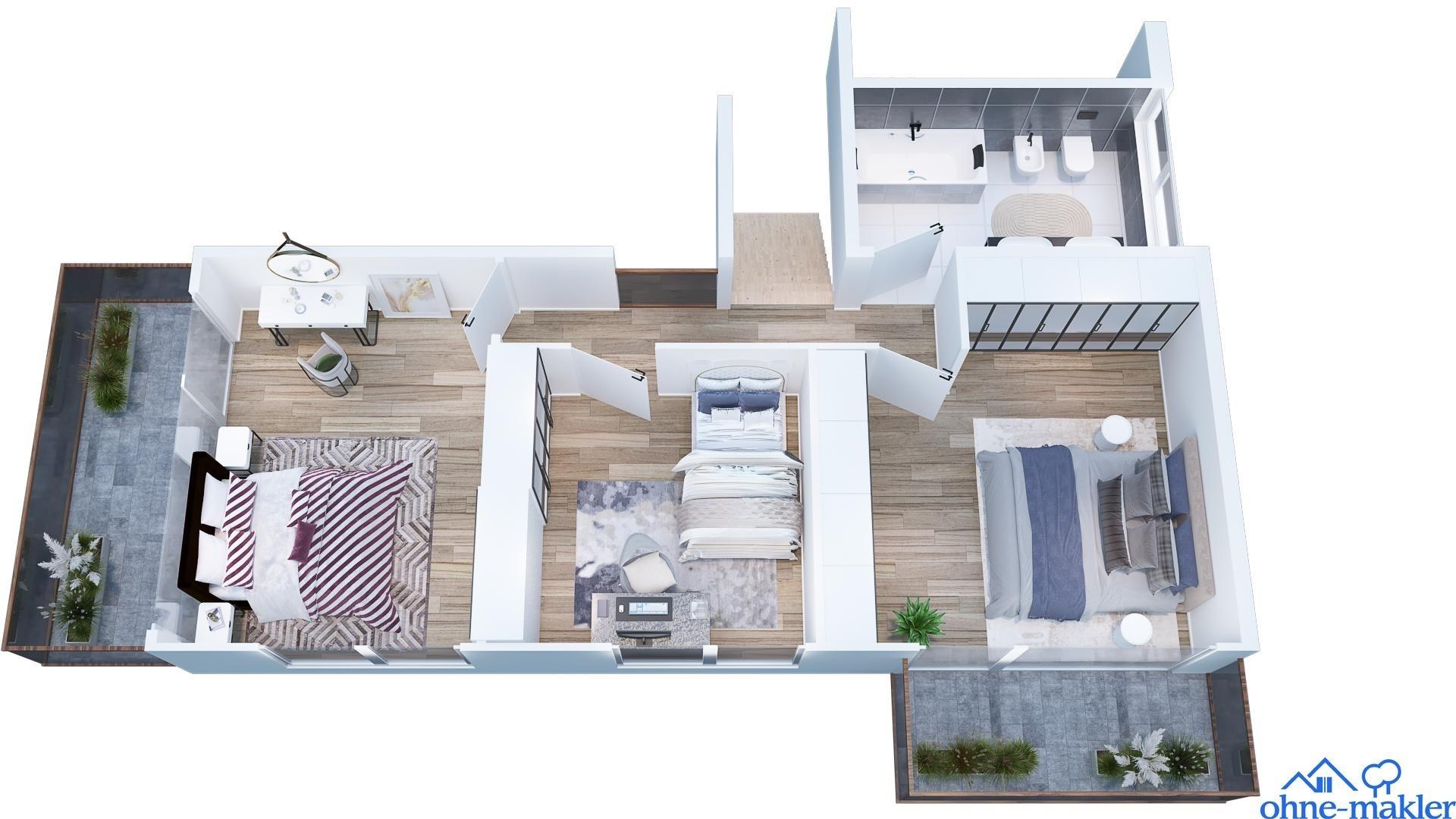 3D Grundriss OG  (Planung)