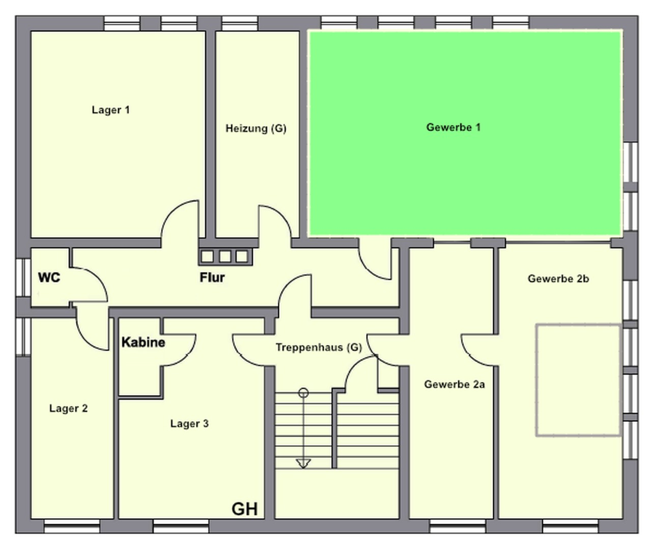 Grundriss - Gewerbe 1