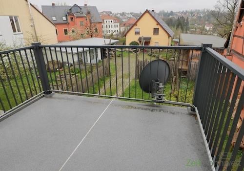 Balkon bei Regenwetter