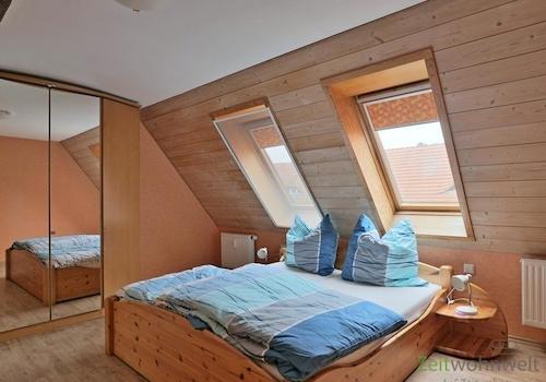 Blick ins Schlafzimmer
